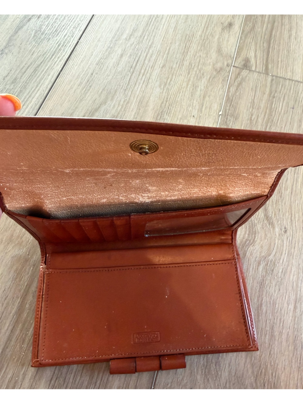 Dooney and Bourke Black and Brown Leather Wallet - Picture 9 of 10